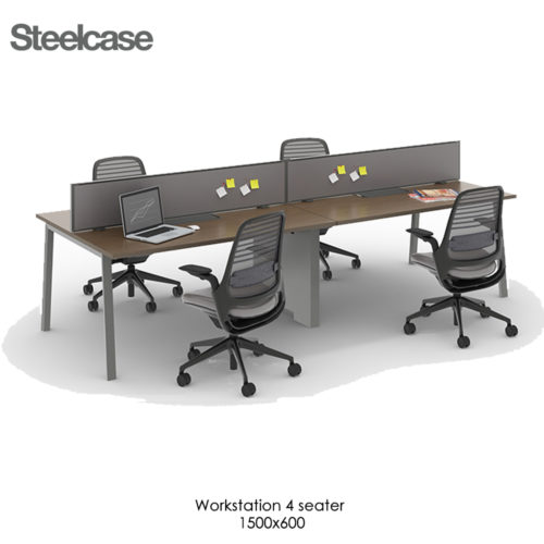 steelcase workstation 4 seater